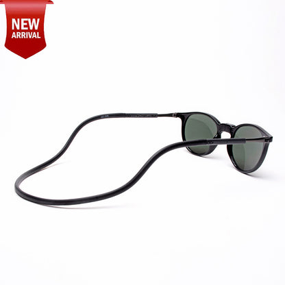 Oval - Black Frame -Magnetic Sunglasses