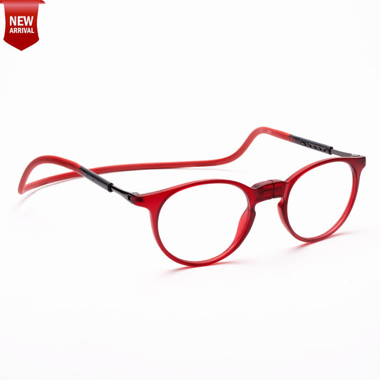 Oval Hang In Neck Reading Glasses With Flexible Head Band.