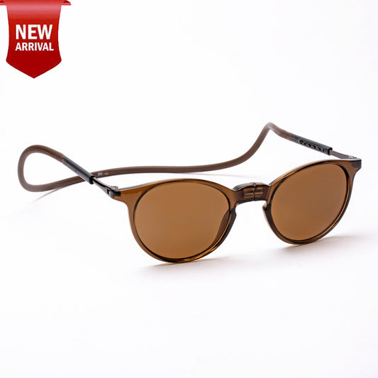 Oval- Brown Frame -Magnetic Sunglasses