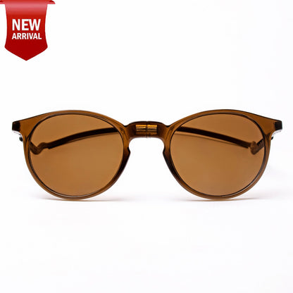 Oval- Brown Frame -Magnetic Sunglasses