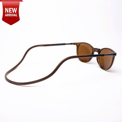 Oval- Brown Frame -Magnetic Sunglasses