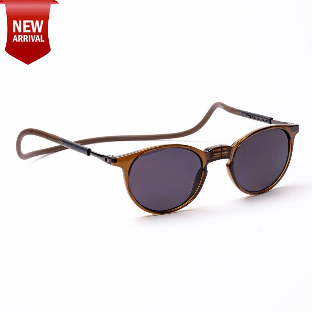 Oval- Brown Frame -Magnetic Sunglasses