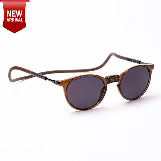 Oval- Brown Frame -Magnetic Sunglasses