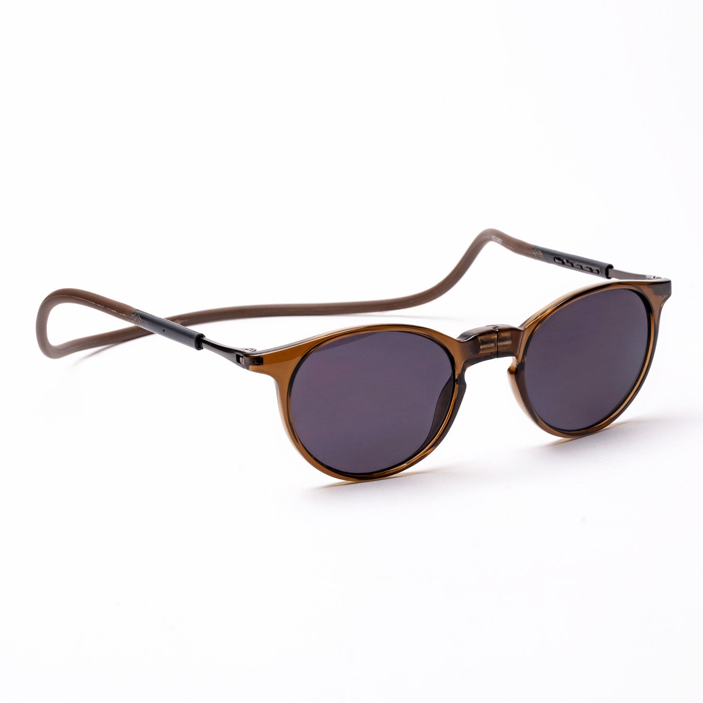 Oval- Brown Frame -Magnetic Sunglasses