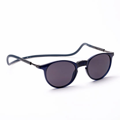 Oval- Dark Blue Frame -Magnetic Sunglasses