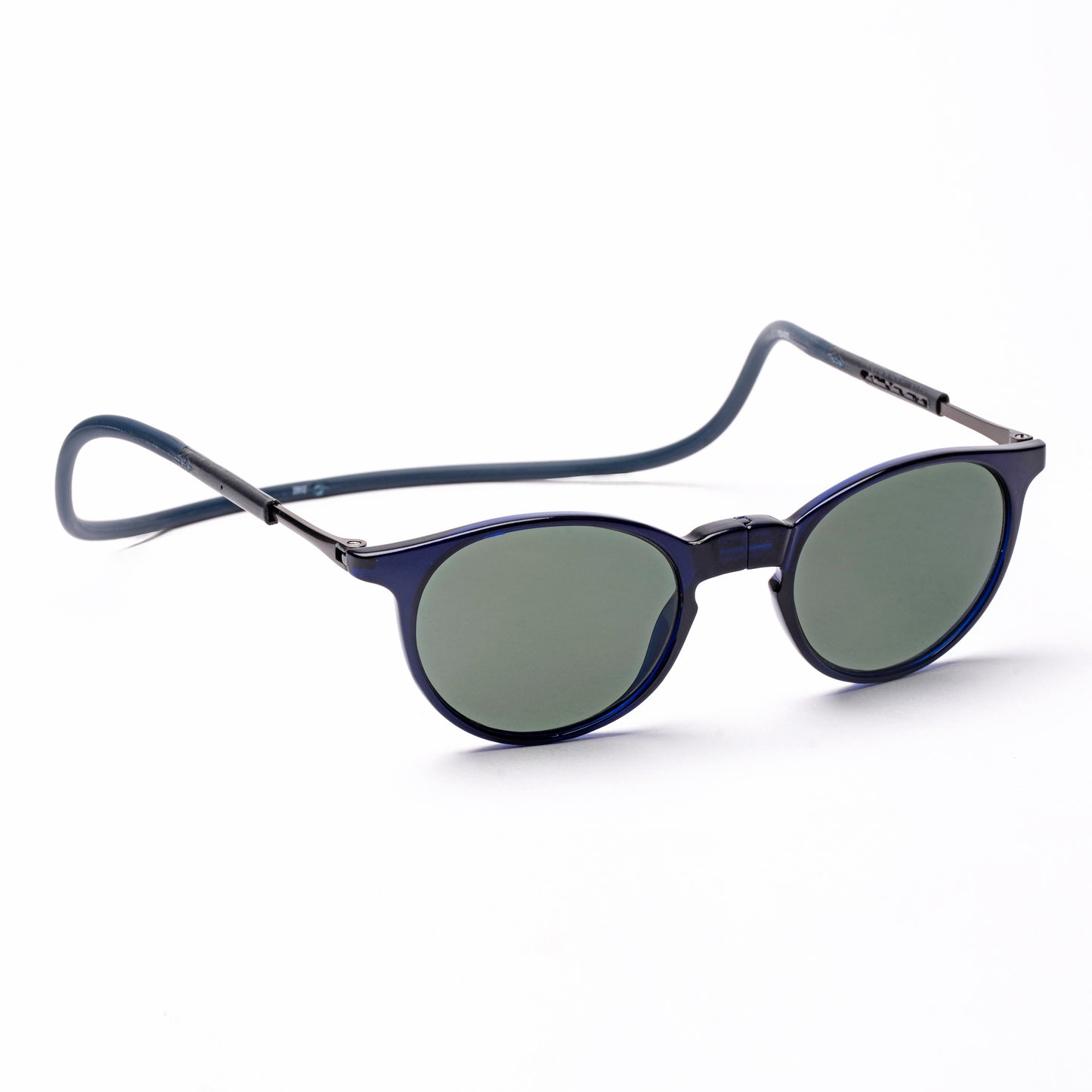 Oval- Dark Blue Frame -Magnetic Sunglasses