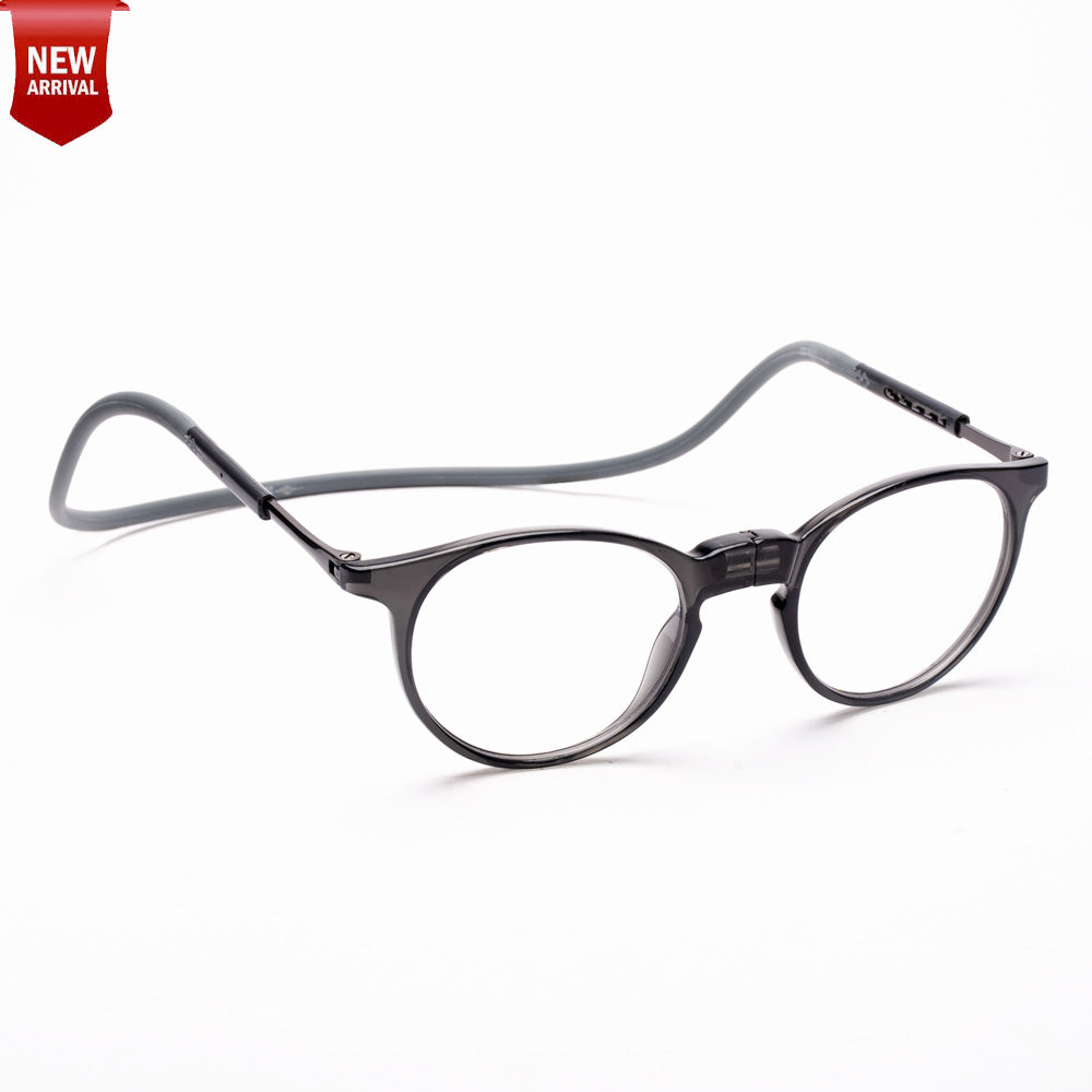 Oval Hang In Neck Reading Glasses With Flexible Head Band.