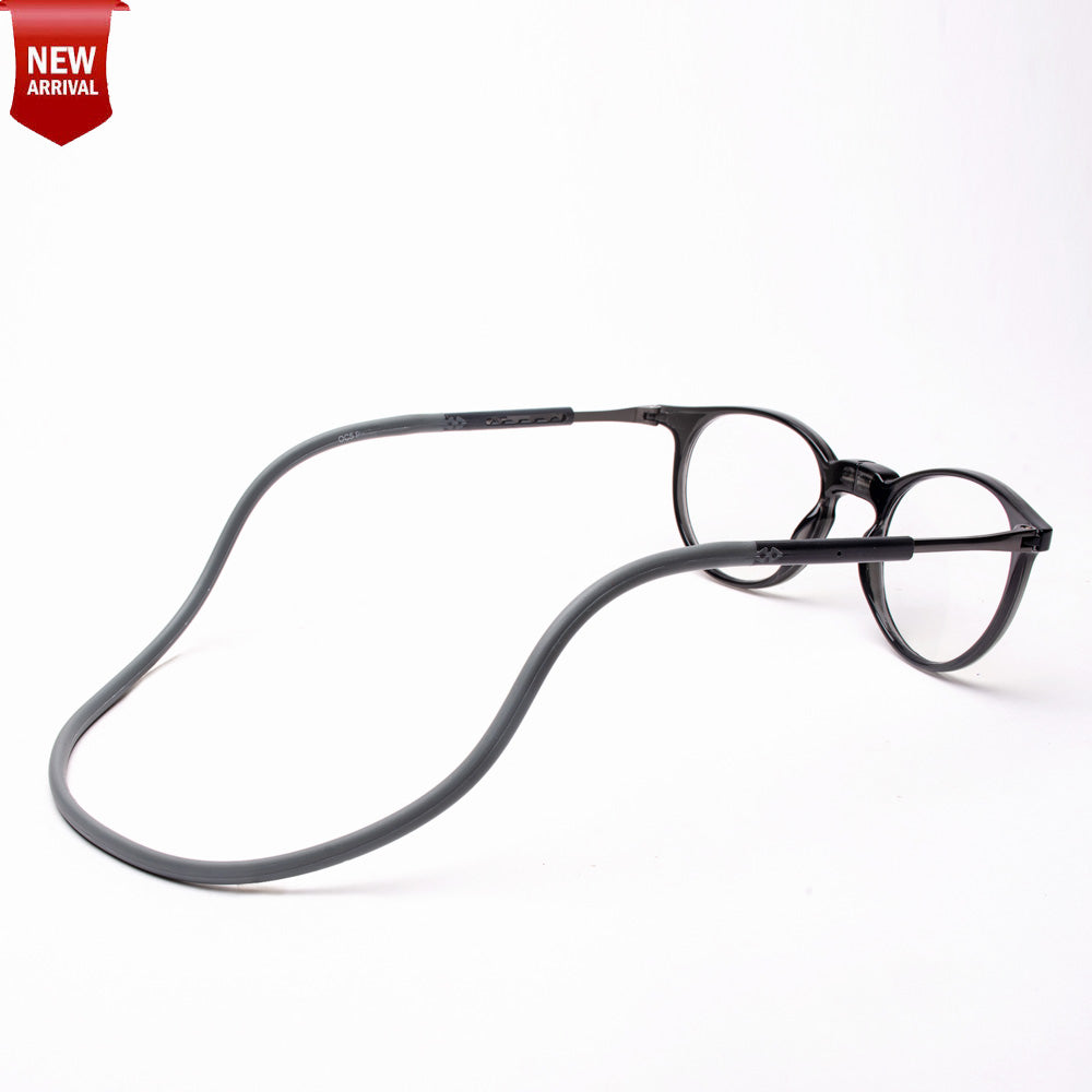 Oval Hang In Neck Reading Glasses With Flexible Head Band.