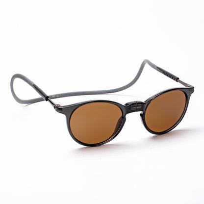 Oval- Dark Grey Frame -Magnetic Sunglasses