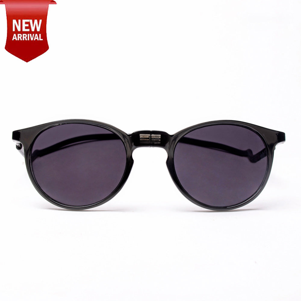 Oval- Dark Grey Frame -Magnetic Sunglasses