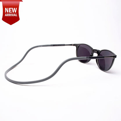Oval- Dark Grey Frame -Magnetic Sunglasses