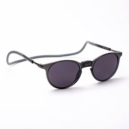 Oval- Dark Grey Frame -Magnetic Sunglasses