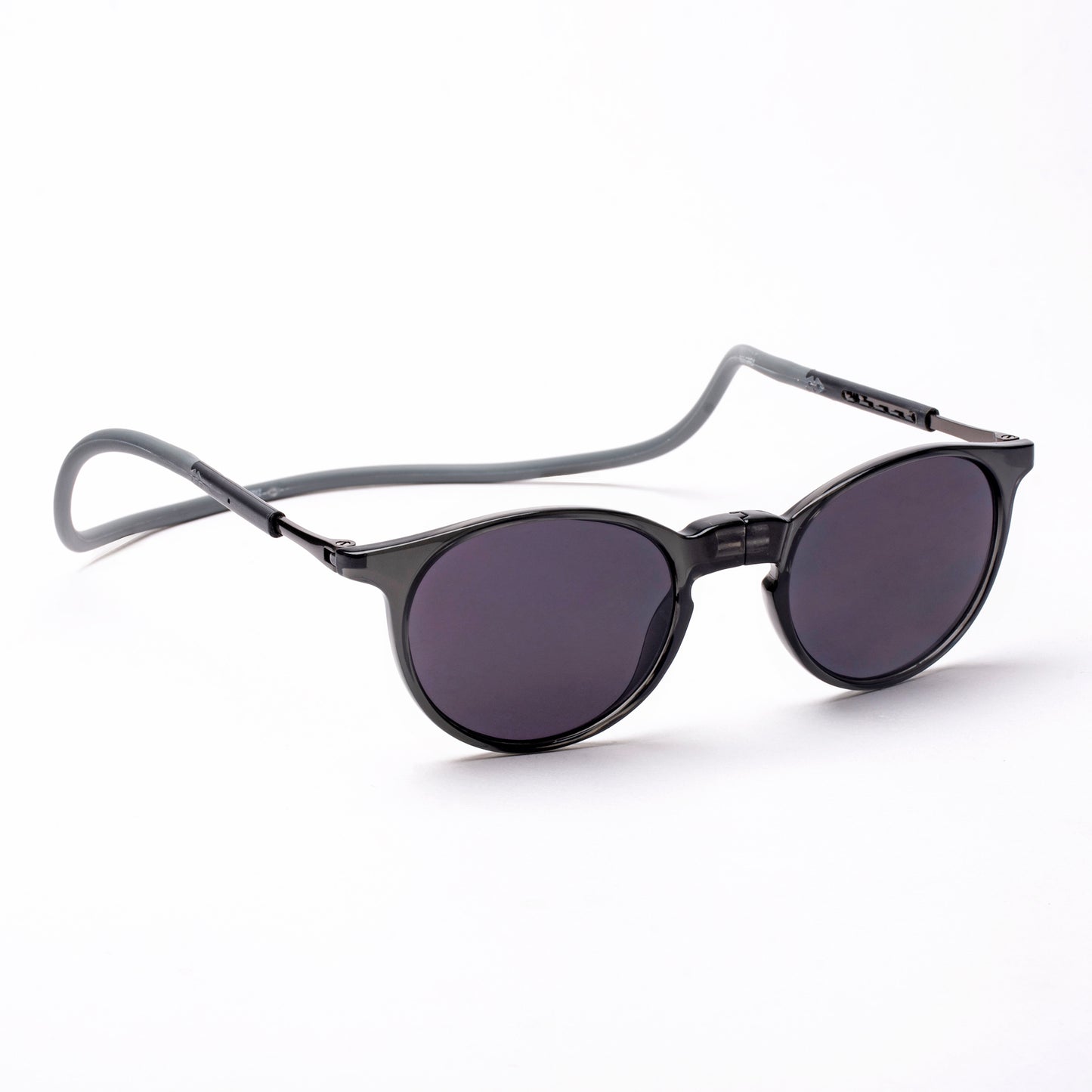 Oval- Dark Grey Frame -Magnetic Sunglasses