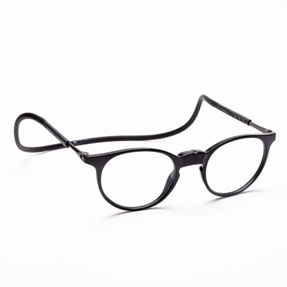 Oval Hang In Neck Reading Glasses With Flexible Head Band.