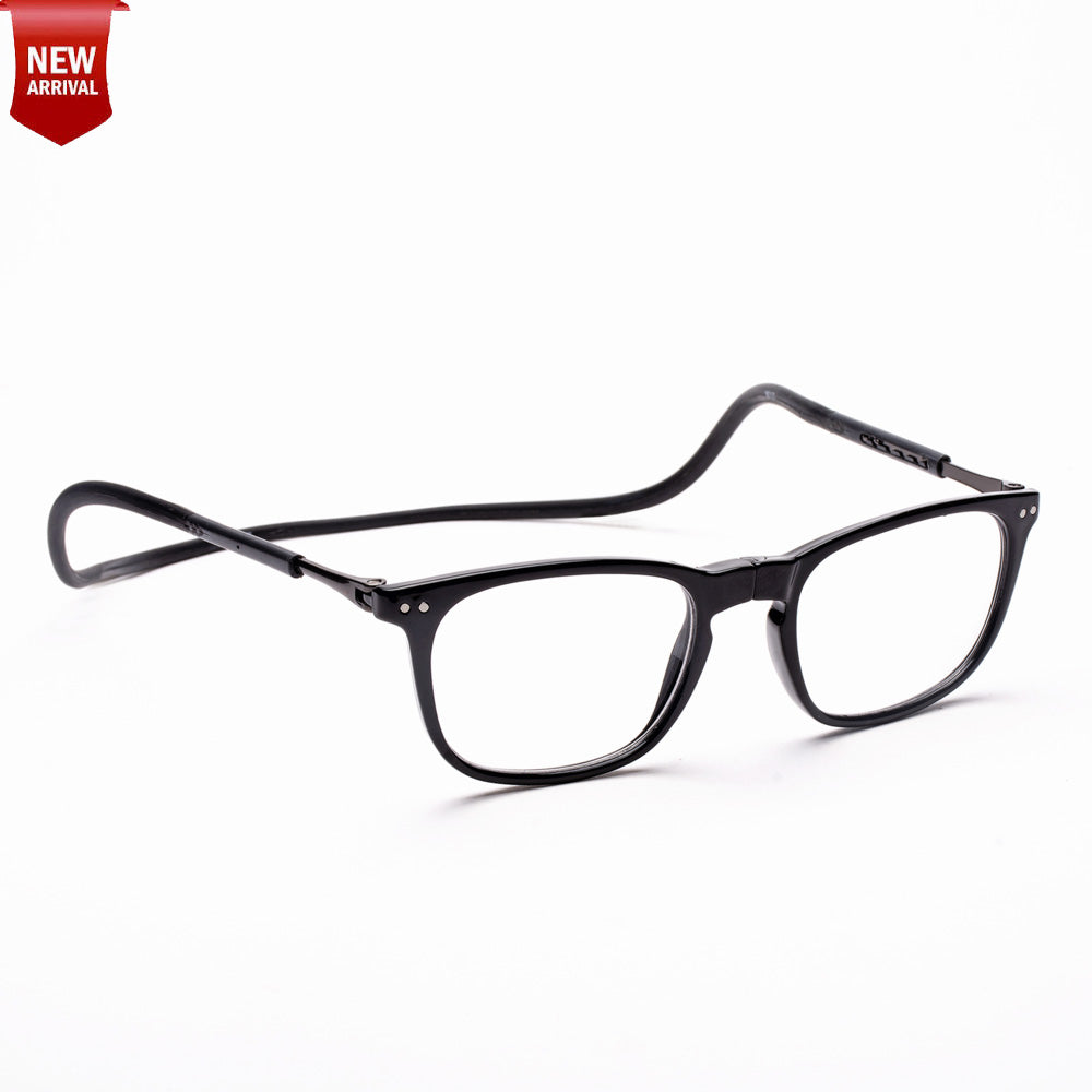Vintage Square Hang In Neck Reading Glasses With Flexible Head Band.