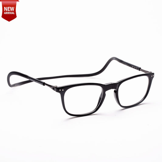 Vintage Square Hang In Neck Reading Glasses With Flexible Head Band.