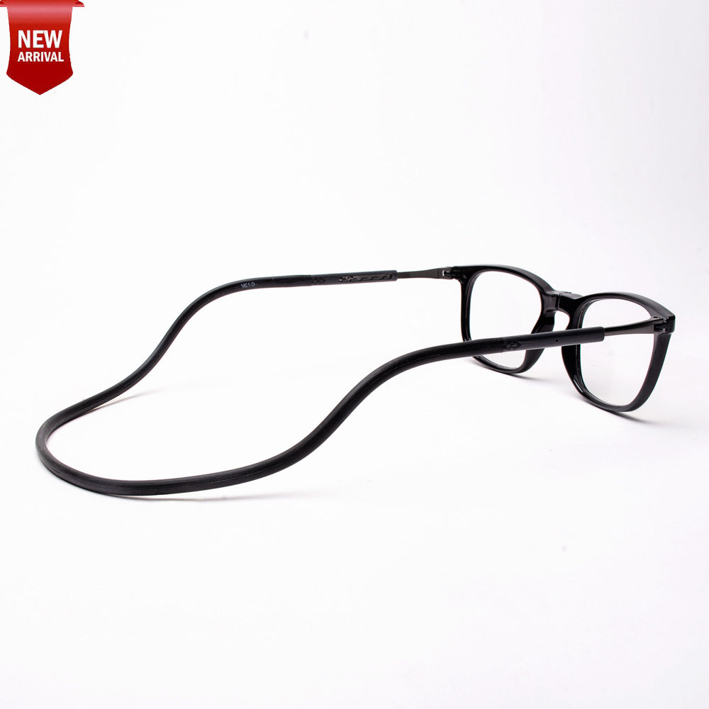 Vintage Square Hang In Neck Reading Glasses With Flexible Head Band.