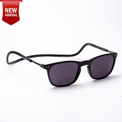 Vintage Square- Black Frame -Magnetic Sunglasses (VC14)