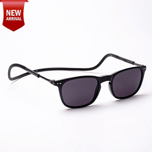 Vintage Square- Black Frame -Magnetic Sunglasses (VC14)