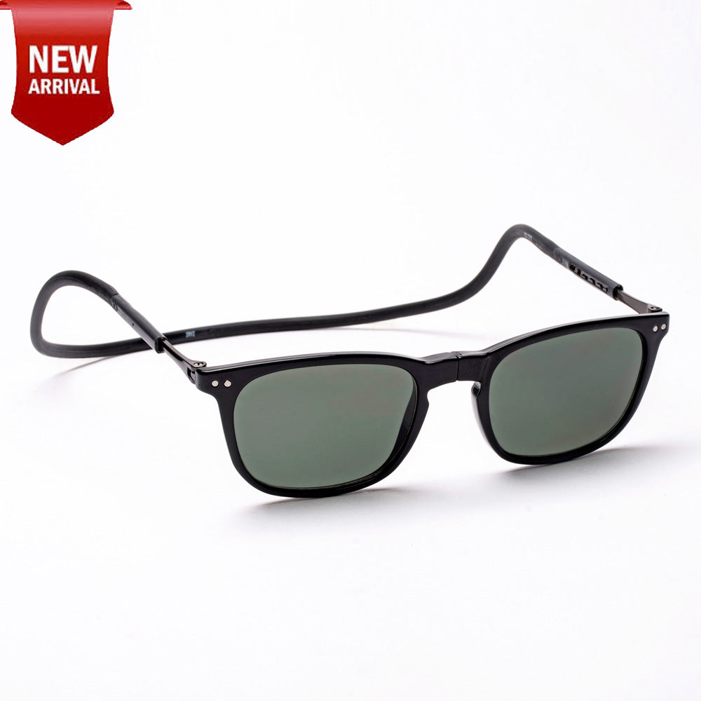 Vintage Square- Black Frame -Magnetic Sunglasses (VC11)