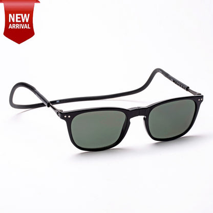 Vintage Square- Black Frame -Magnetic Sunglasses (VC11)