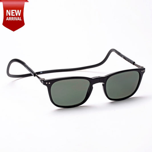 Vintage Square- Black Frame -Magnetic Sunglasses (VC11)