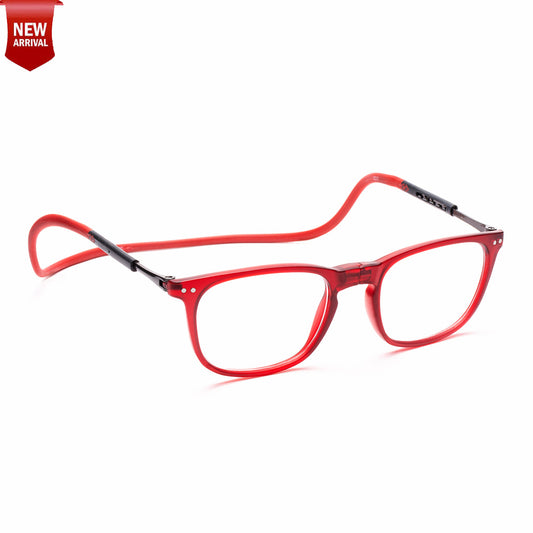 Vintage Square Hang In Neck Reading Glasses With Flexible Head Band.