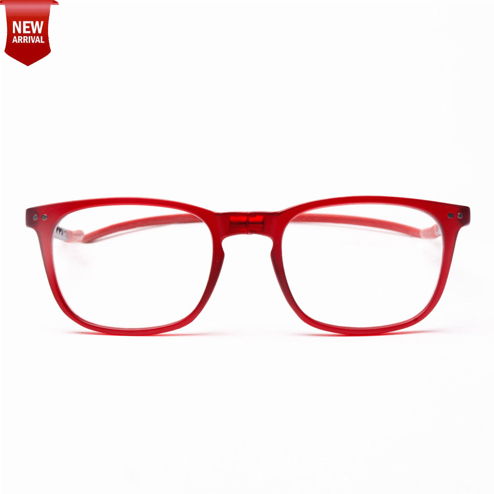 Vintage Square Hang In Neck Reading Glasses With Flexible Head Band.