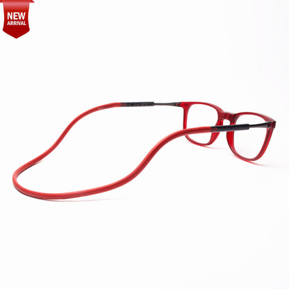 Vintage Square Hang In Neck Reading Glasses With Flexible Head Band.