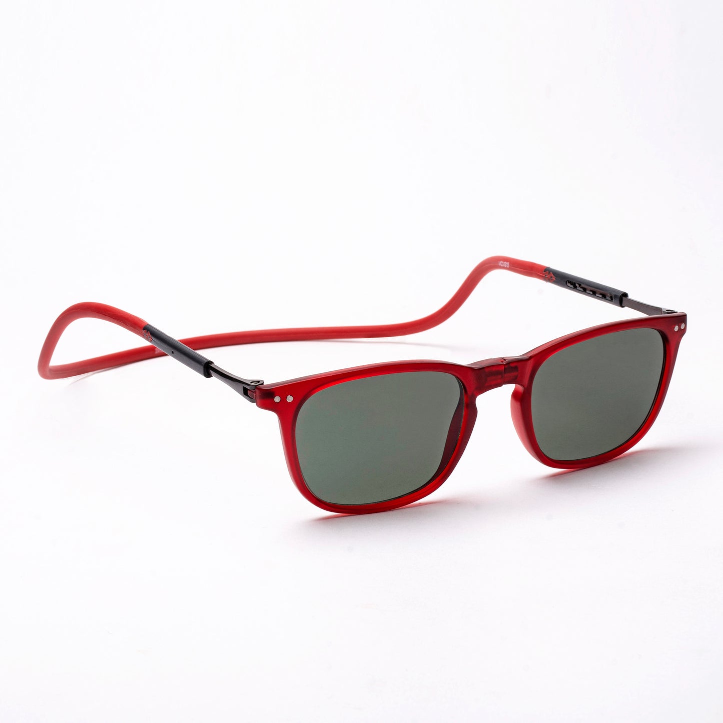 Vintage Square- Matte Red Frame -Magnetic Sunglasses (VC23)