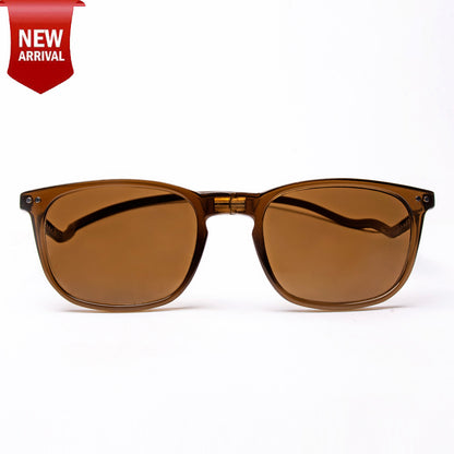 Vintage Square- Brown Frame -Magnetic Sunglasses (VC33)