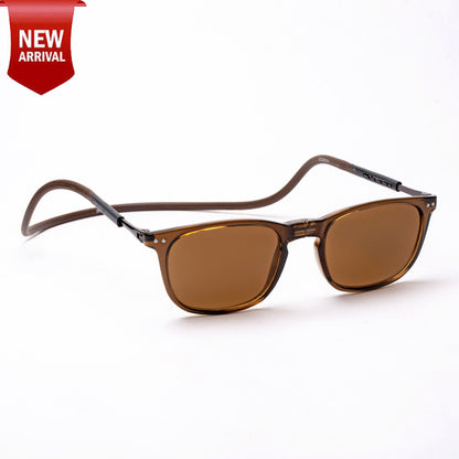 Vintage Square- Brown Frame -Magnetic Sunglasses (VC33)