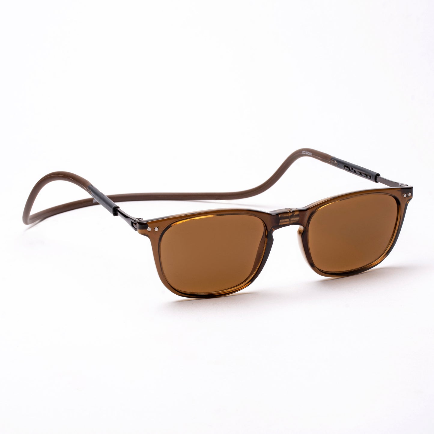 Vintage Square- Brown Frame -Magnetic Sunglasses (VC34)