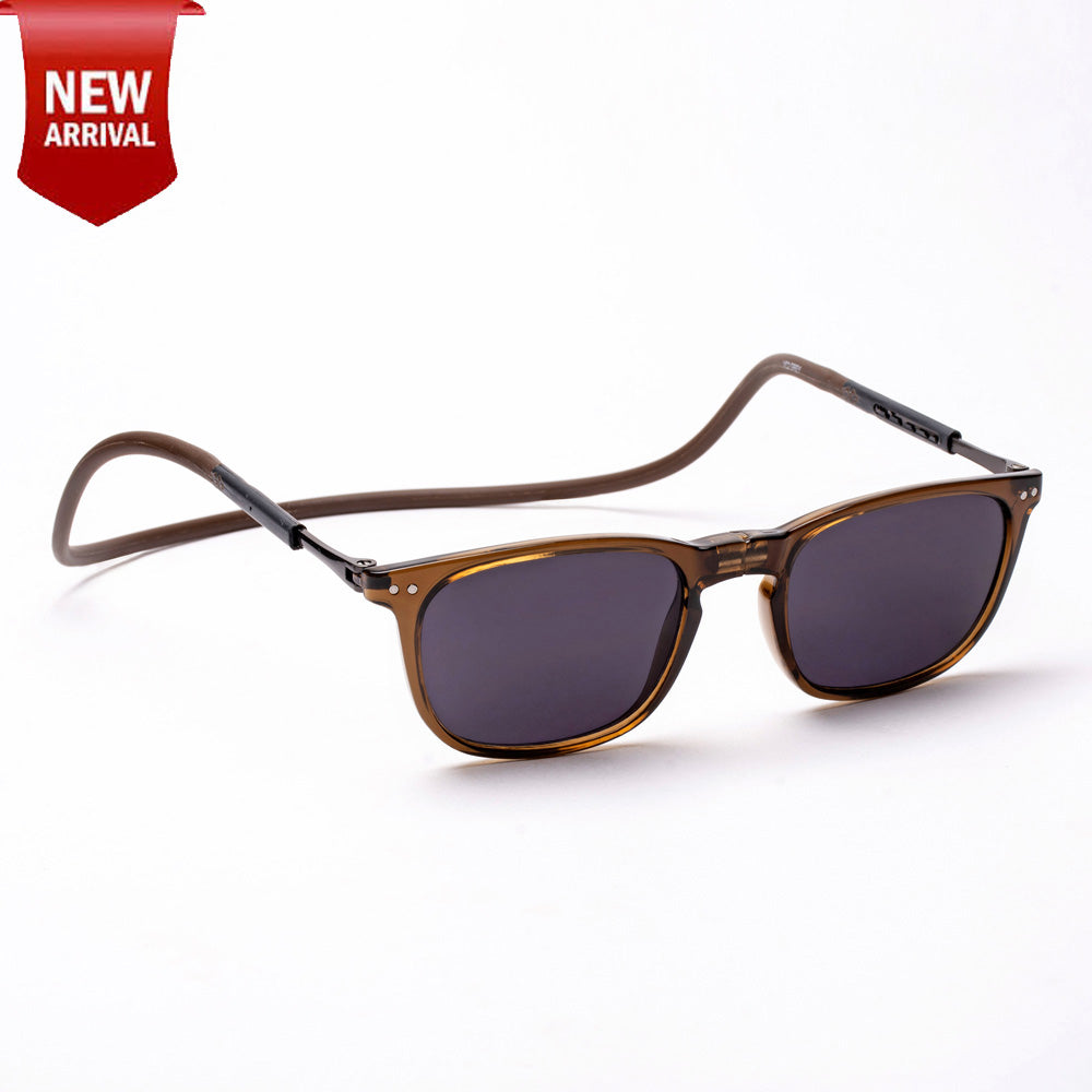 Vintage Square- Brown Frame -Magnetic Sunglasses (VC34)
