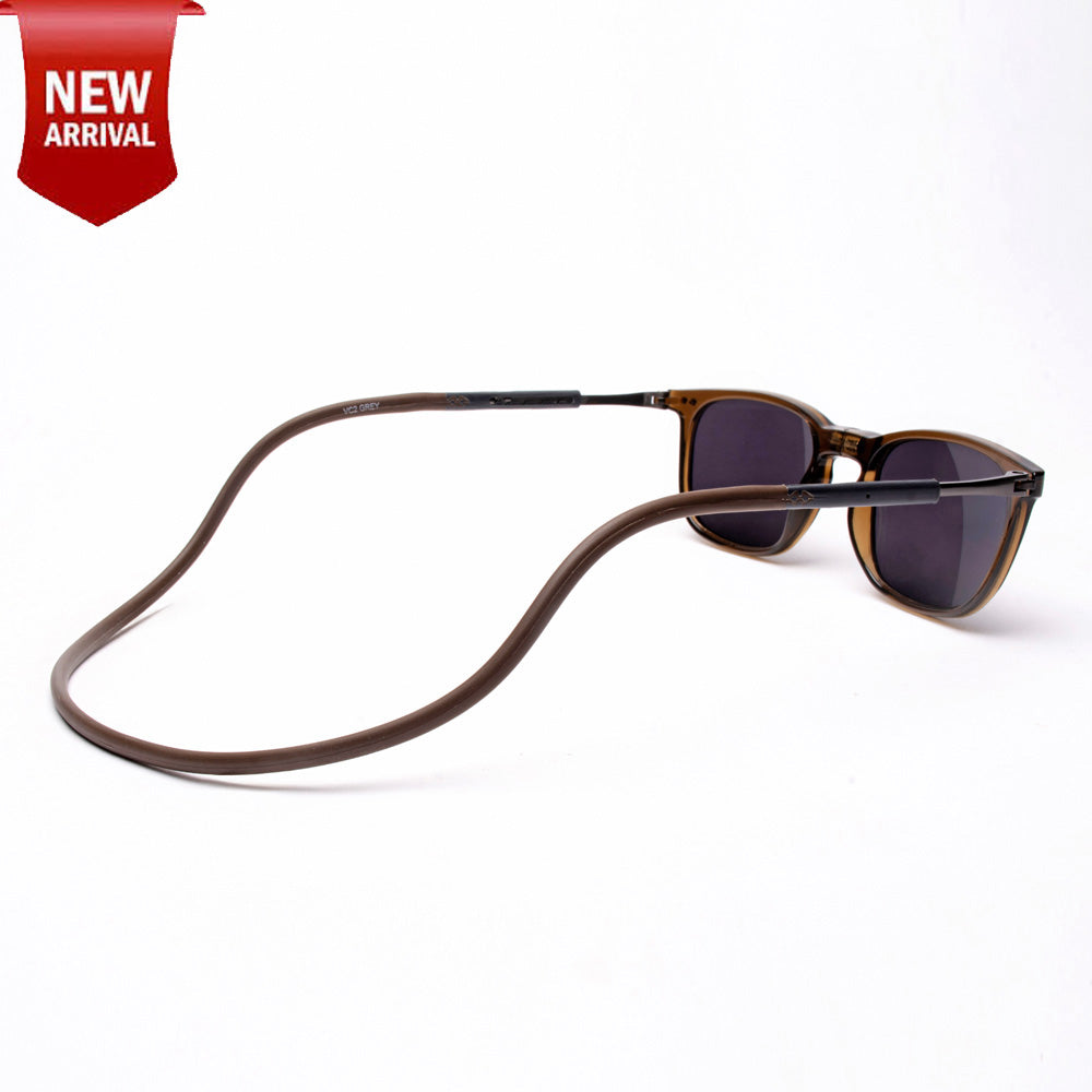 Vintage Square- Brown Frame -Magnetic Sunglasses (VC34)