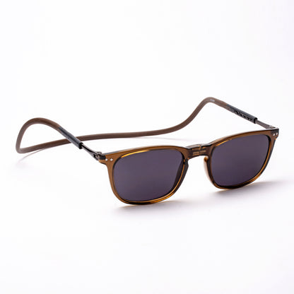 Vintage Square- Brown Frame -Magnetic Sunglasses (VC34)