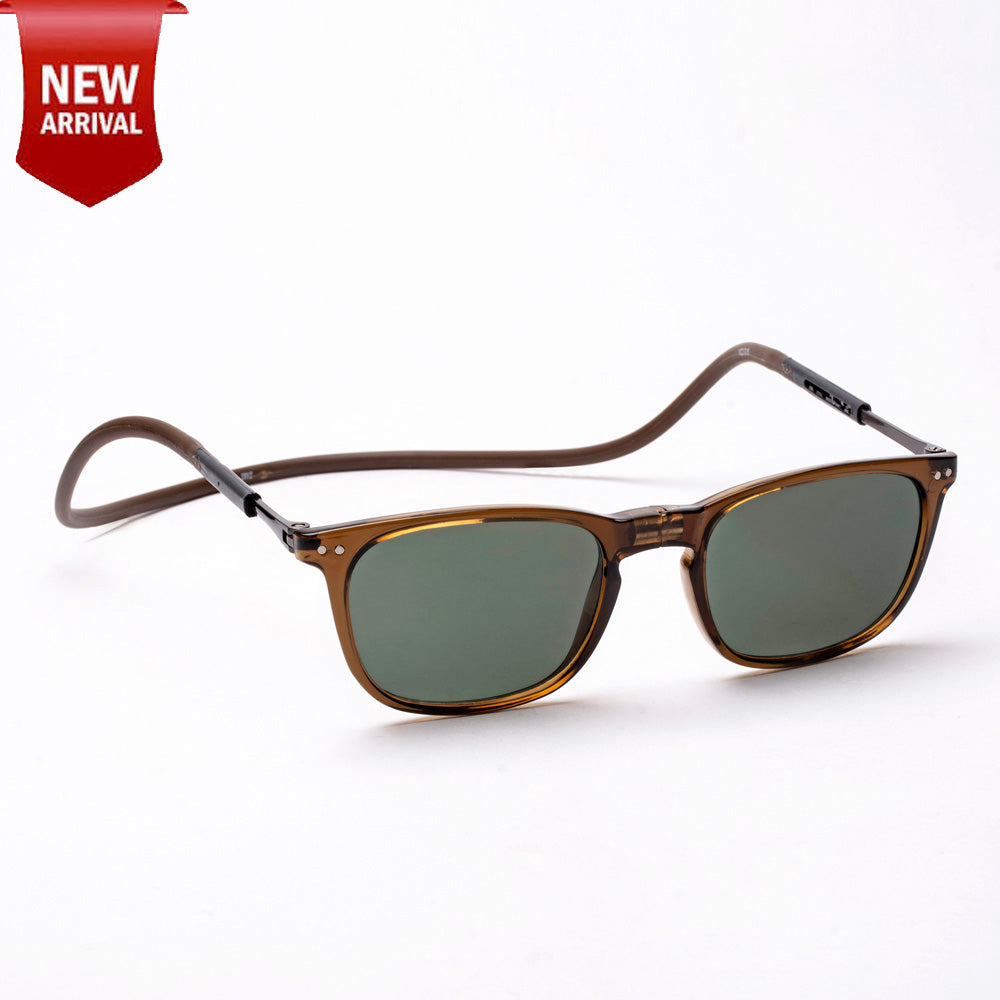 Vintage Square- Brown Frame -Magnetic Sunglasses (VC31)