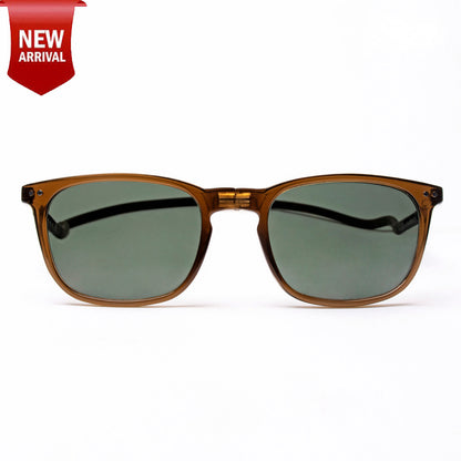Vintage Square- Brown Frame -Magnetic Sunglasses (VC31)