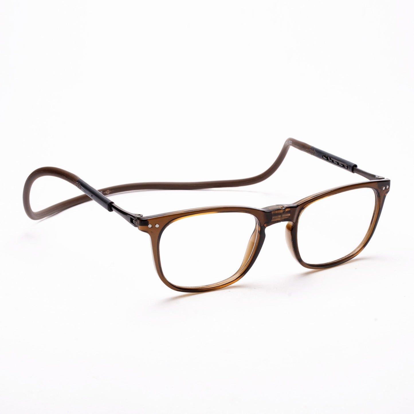 Vintage Square Hang In Neck Reading Glasses With Flexible Head Band.