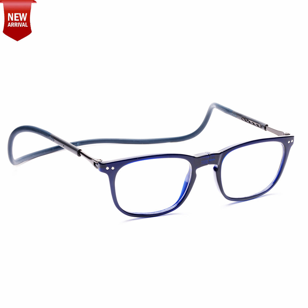 Vintage Square Hang In Neck Reading Glasses With Flexible Head Band.