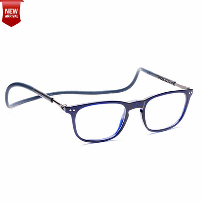 Vintage Square Hang In Neck Reading Glasses With Flexible Head Band.