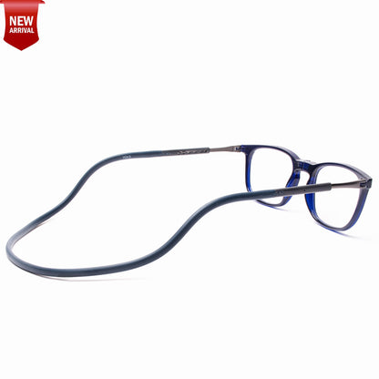 Vintage Square Hang In Neck Reading Glasses With Flexible Head Band.