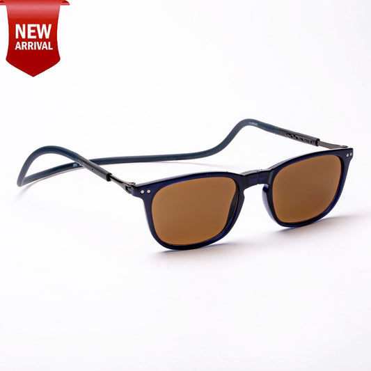 Vintage Square- Dark Blue Frame -Magnetic Sunglasses (VC43)