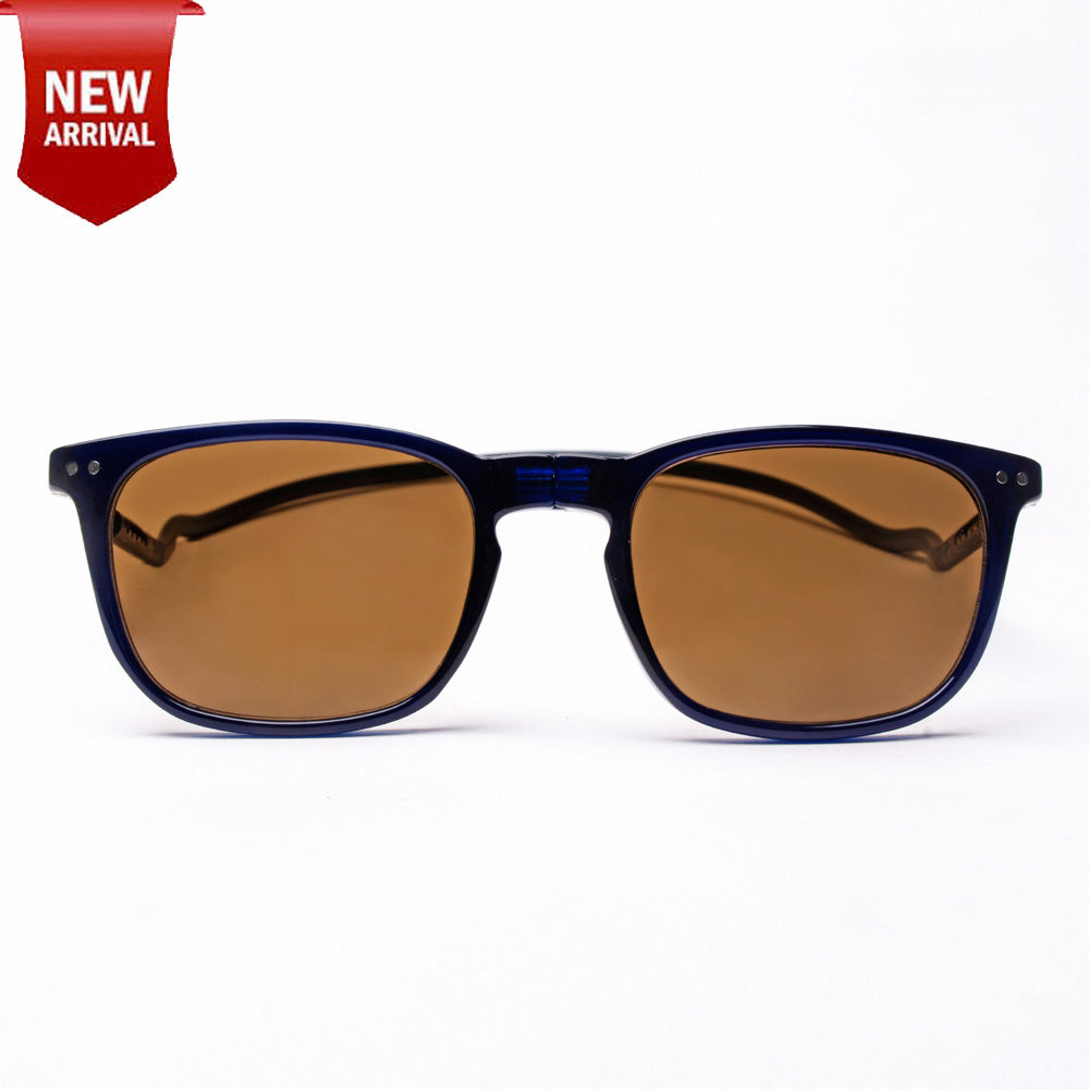 Vintage Square- Dark Blue Frame -Magnetic Sunglasses (VC43)