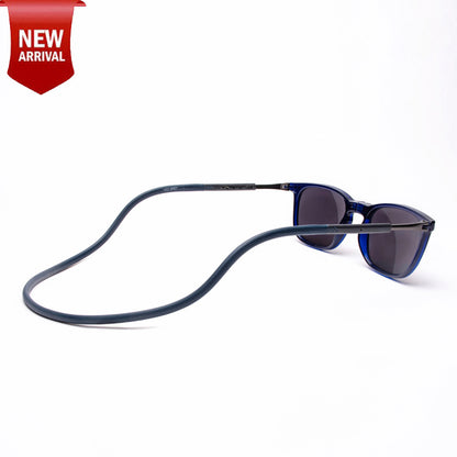 Vintage Square- Dark Blue Frame -Magnetic Sunglasses (VC44)