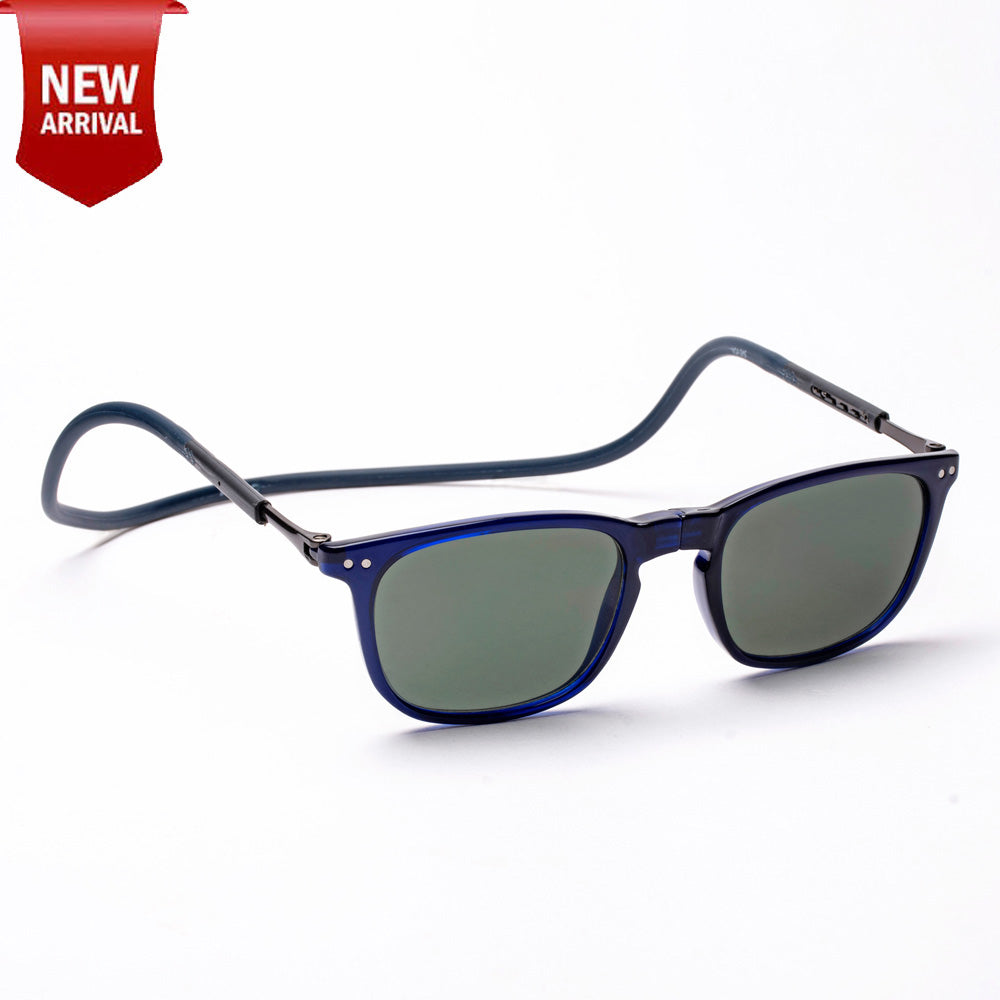 Vintage Square- Dark Blue Frame -Magnetic Sunglasses (VC41)