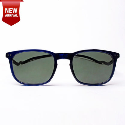 Vintage Square- Dark Blue Frame -Magnetic Sunglasses (VC41)