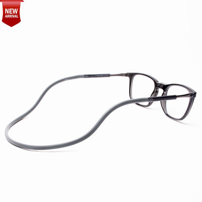 Vintage Square Hang In Neck Reading Glasses With Flexible Head Band.