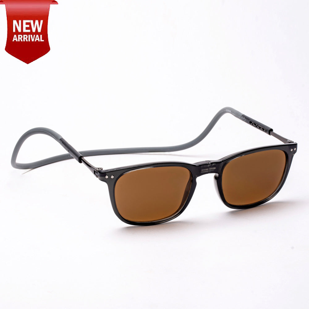 Vintage Square- Dark Grey Frame -Magnetic Sunglasses (VC53)