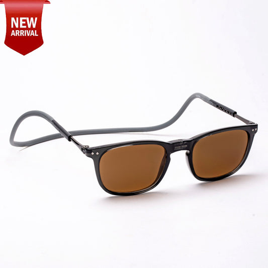 Vintage Square- Dark Grey Frame -Magnetic Sunglasses (VC53)